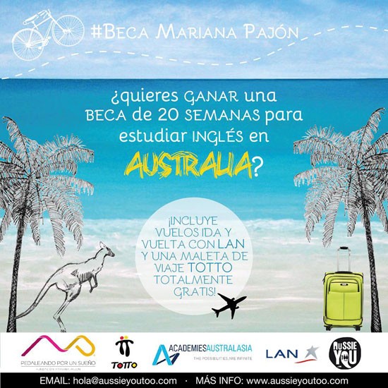 cartel de una beca para estudiar en Australia